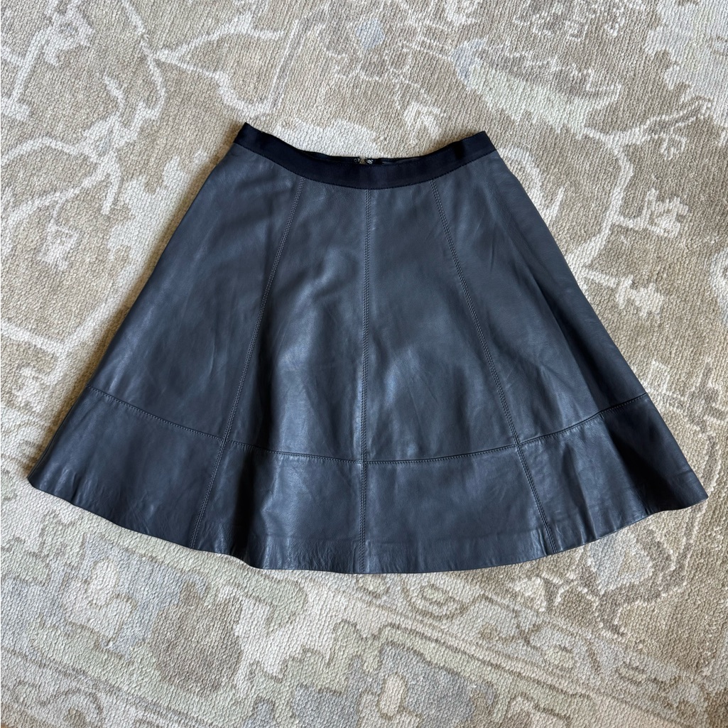 100% Leather Miss Wu By Jason Wu Skirt